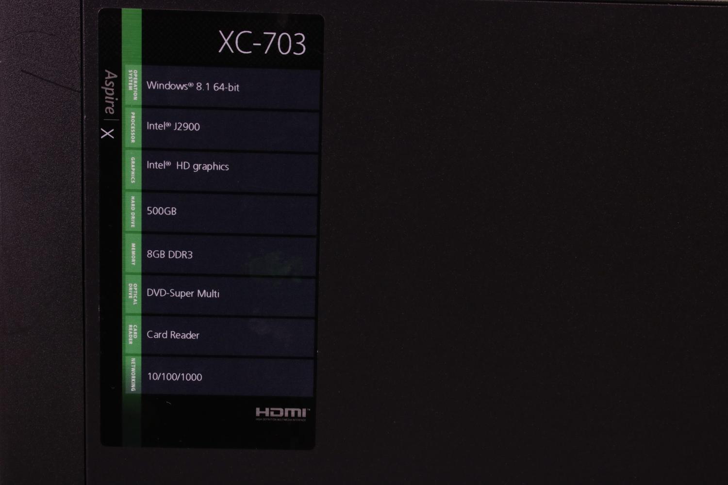 Acer Aspire XC-703 Competent multitasker PC